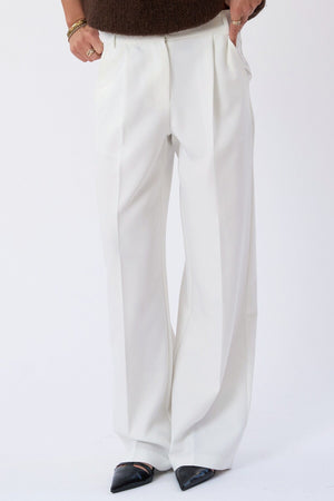Mila Breed Pants - Gebroken wit