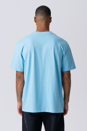 Zwaar Oversized T -shirt - Baltisch blauw