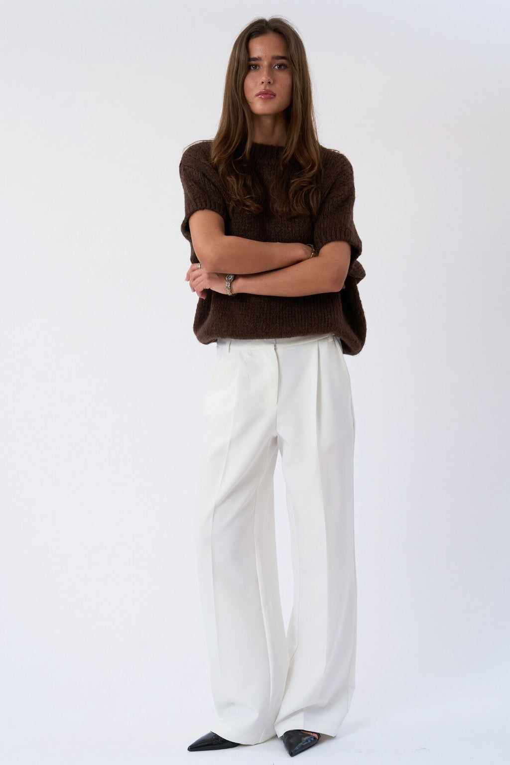 Mila Breed Pants - Gebroken wit