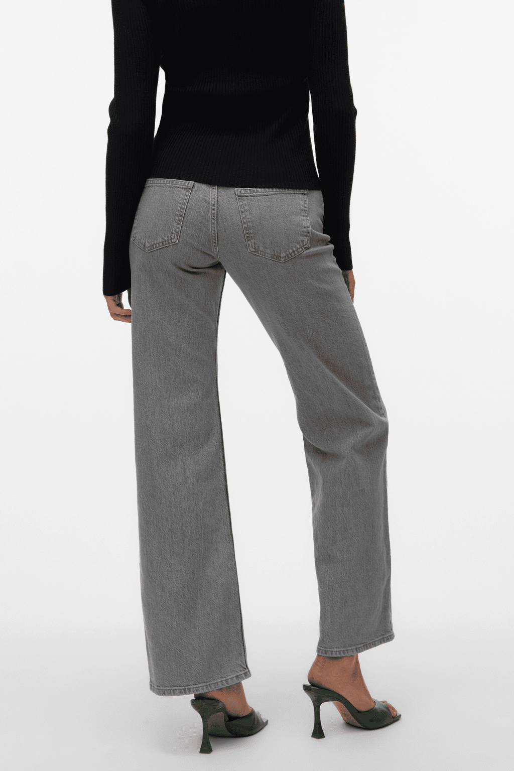 Alexis Low Taille Denim Jeans - Light Gray Denim