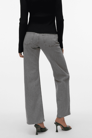 Alexis Low Taille Denim Jeans - Light Gray Denim
