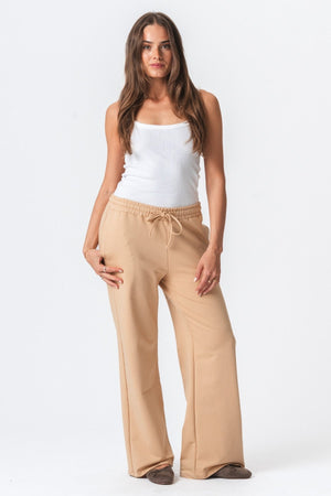 Trainingsbroek breed - zand