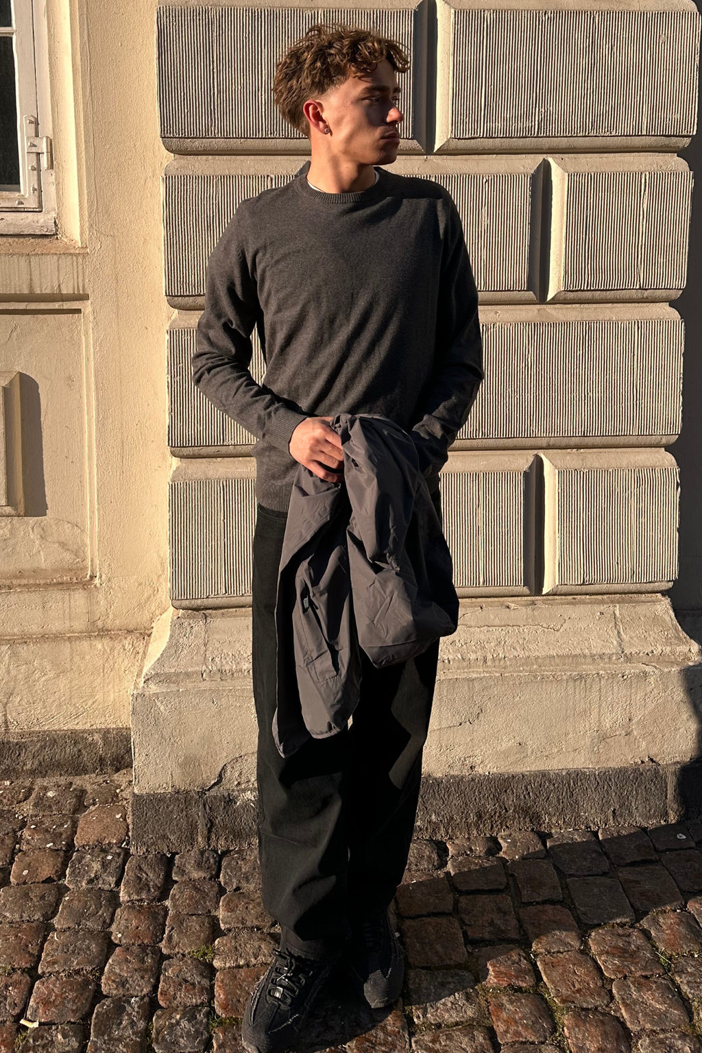 Pullover Ronde Hals - Houtskool Melange