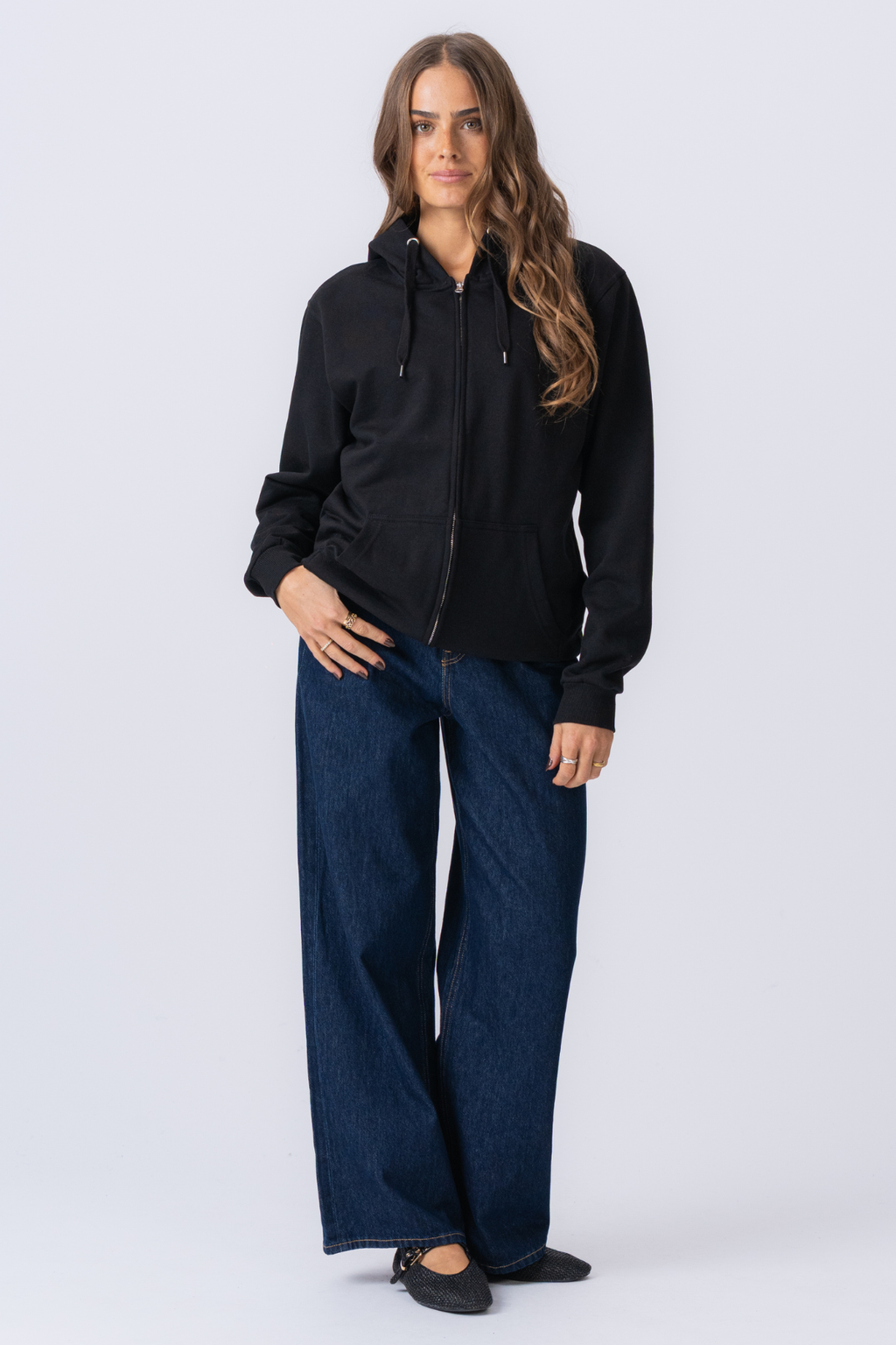 Basic Zip Hoodie - Zwart