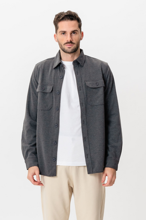 Performance Regular Overshirt - Charcoal