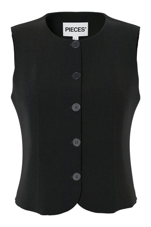 Kamil Fitted Vest - Black