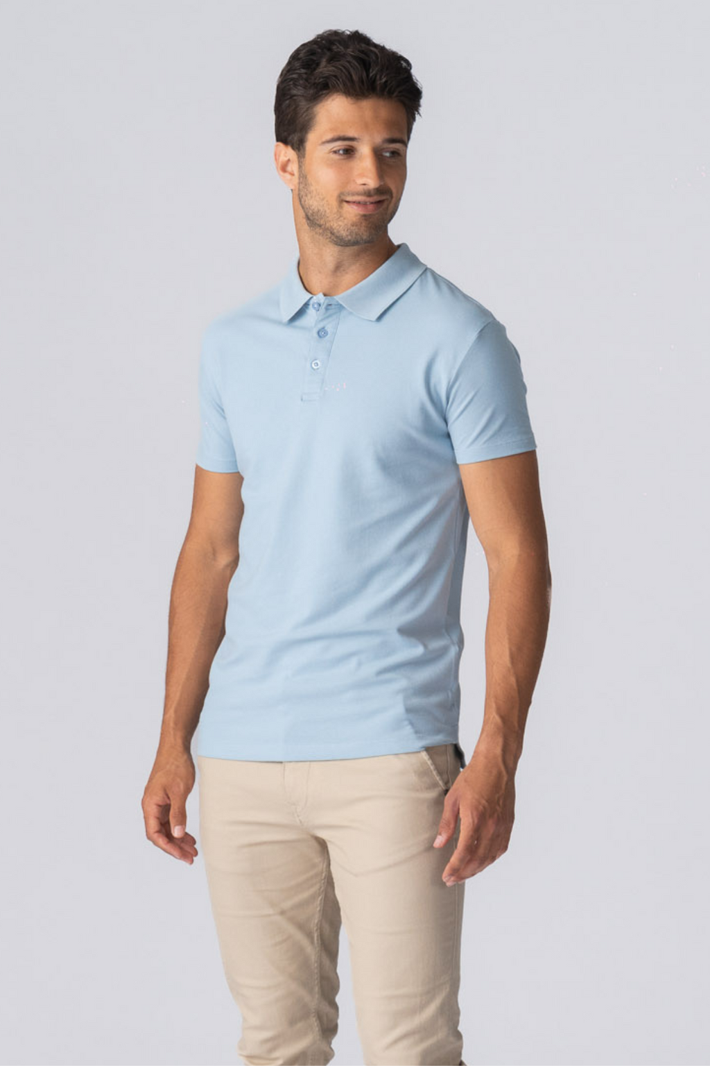 Muscle Polo shirt - lichtblauw