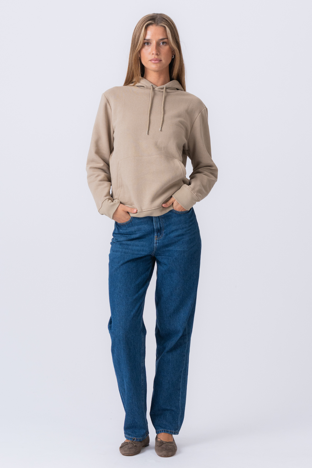 Sweatshirt hoodie - zand