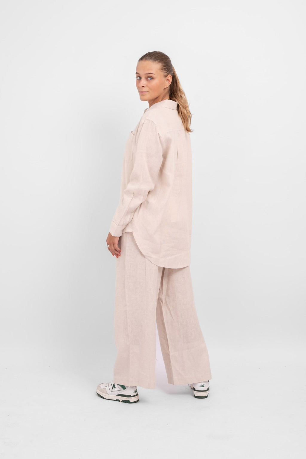 Tokyo Linen Pants - Moonbeam