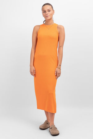 Line Summer Dress - Persimmon Orange