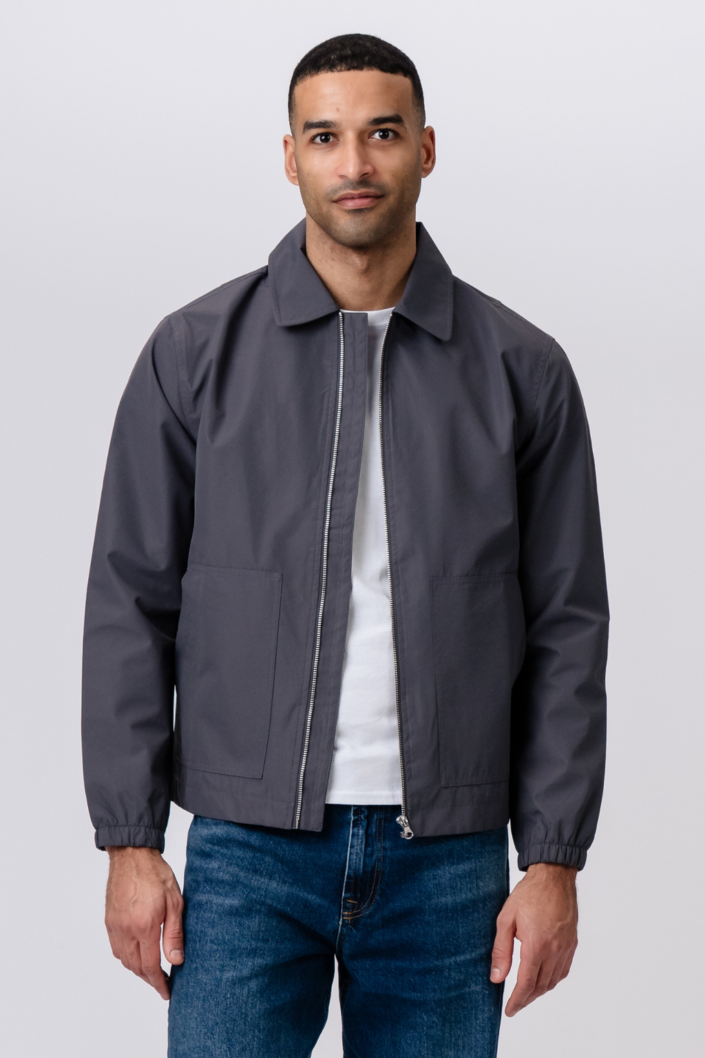 Short Zip Jacket - Grey