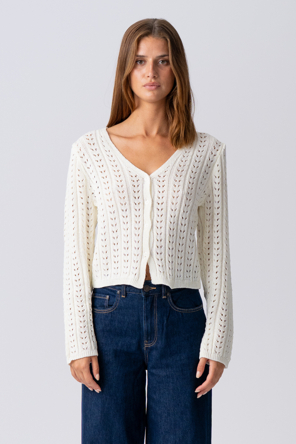Virginia Knit Cardigan - Ecru