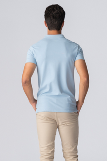 Muscle Polo shirt - lichtblauw