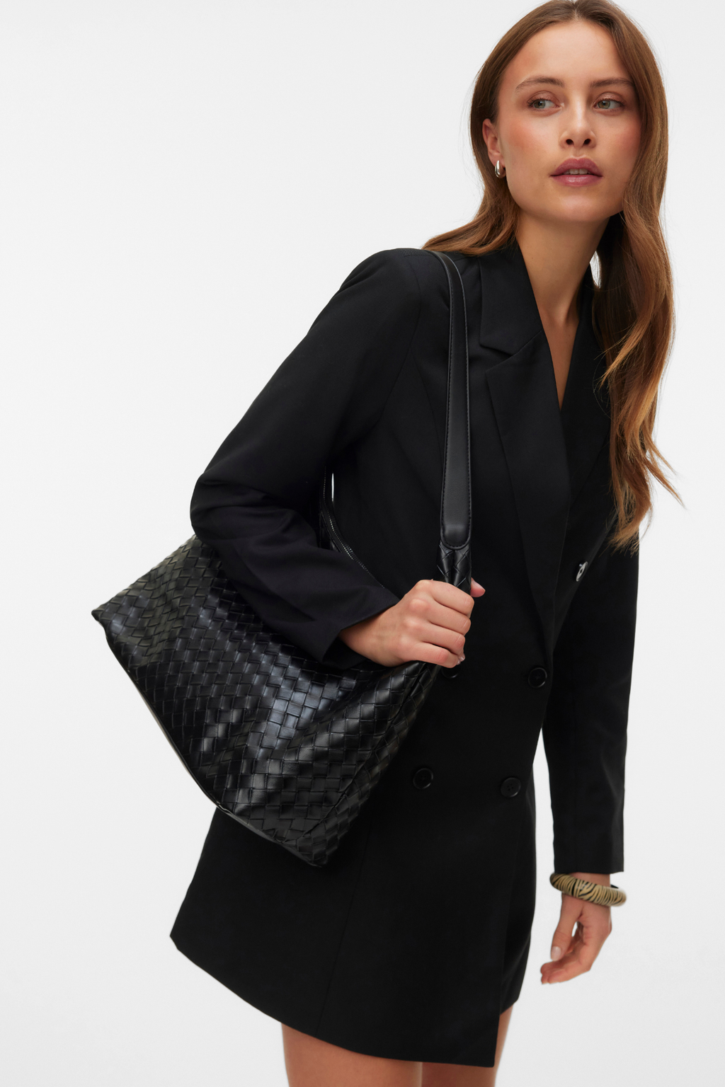 Mely gemonteerde blazerjurk - zwart