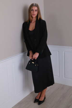 Blazer met klassieke pasvorm - Zwart