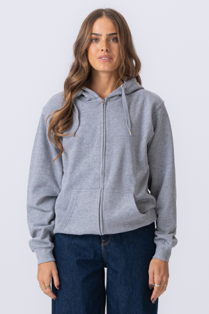 Basic Zip hoodie - grijs