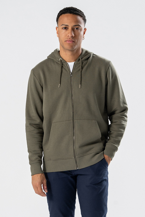 Zip Hoodie - Legergroen