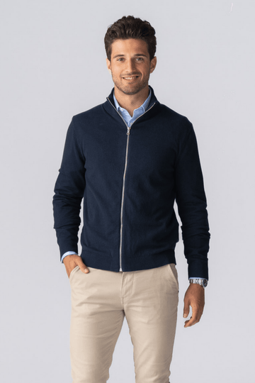 Pullover vest met rits - Navy