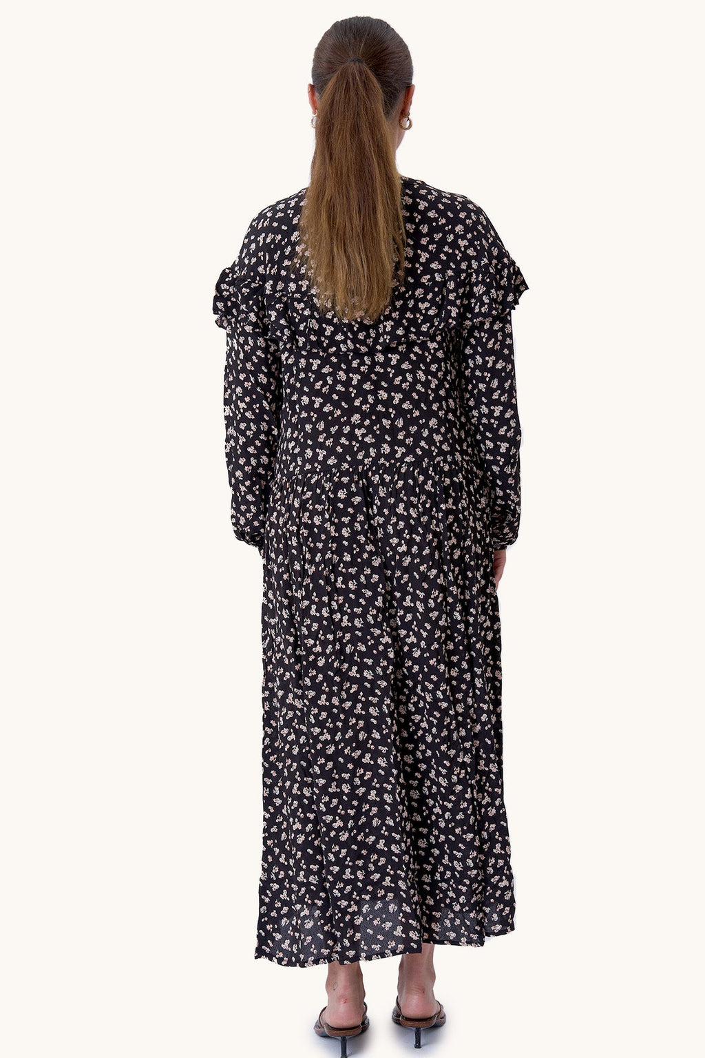 Amelia dress - Black flowered