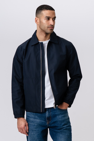 Short Zip Jacket - Navy
