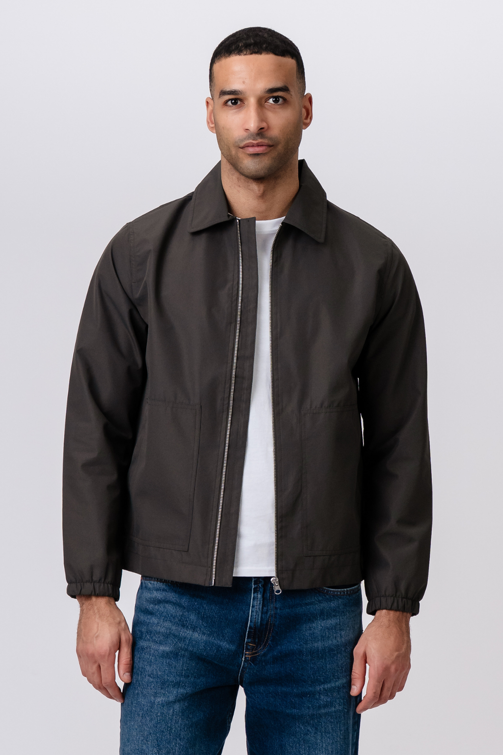 Kort jack met rits - donkergroen