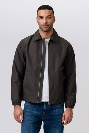 Kort jack met rits - donkergroen