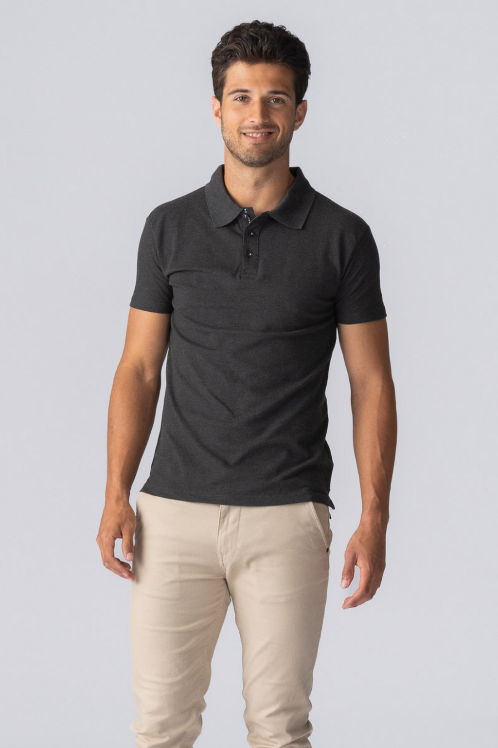 Muscle Polo shirt - donkergrijs