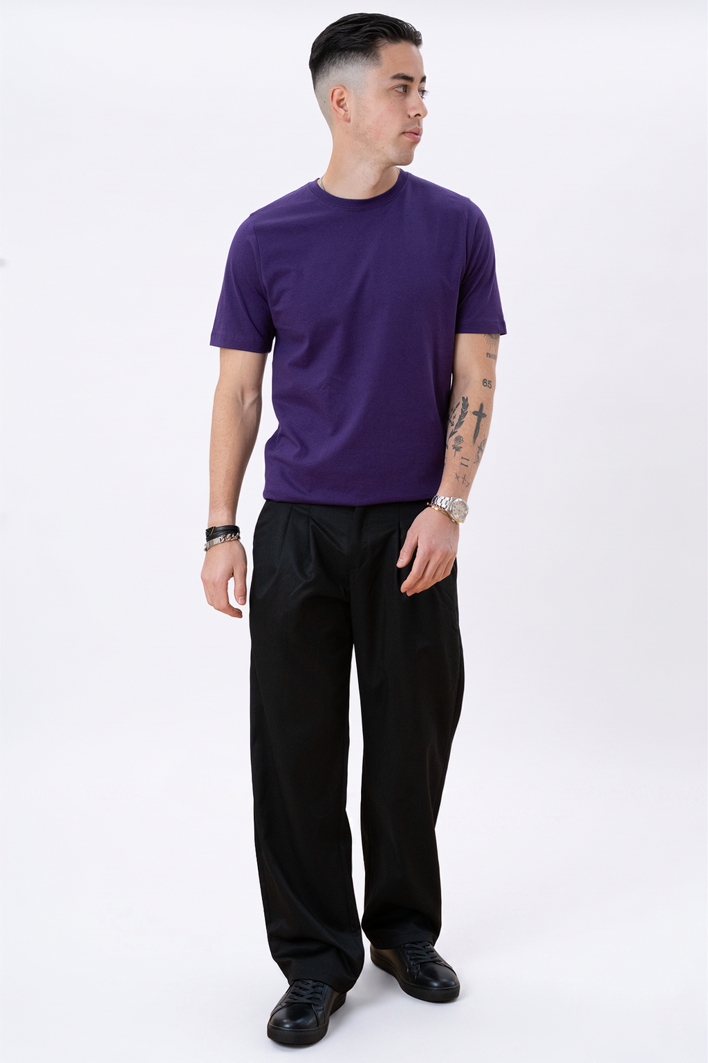 Basic T-shirt - Paars