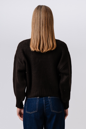 Vest met V-hals - Bruin