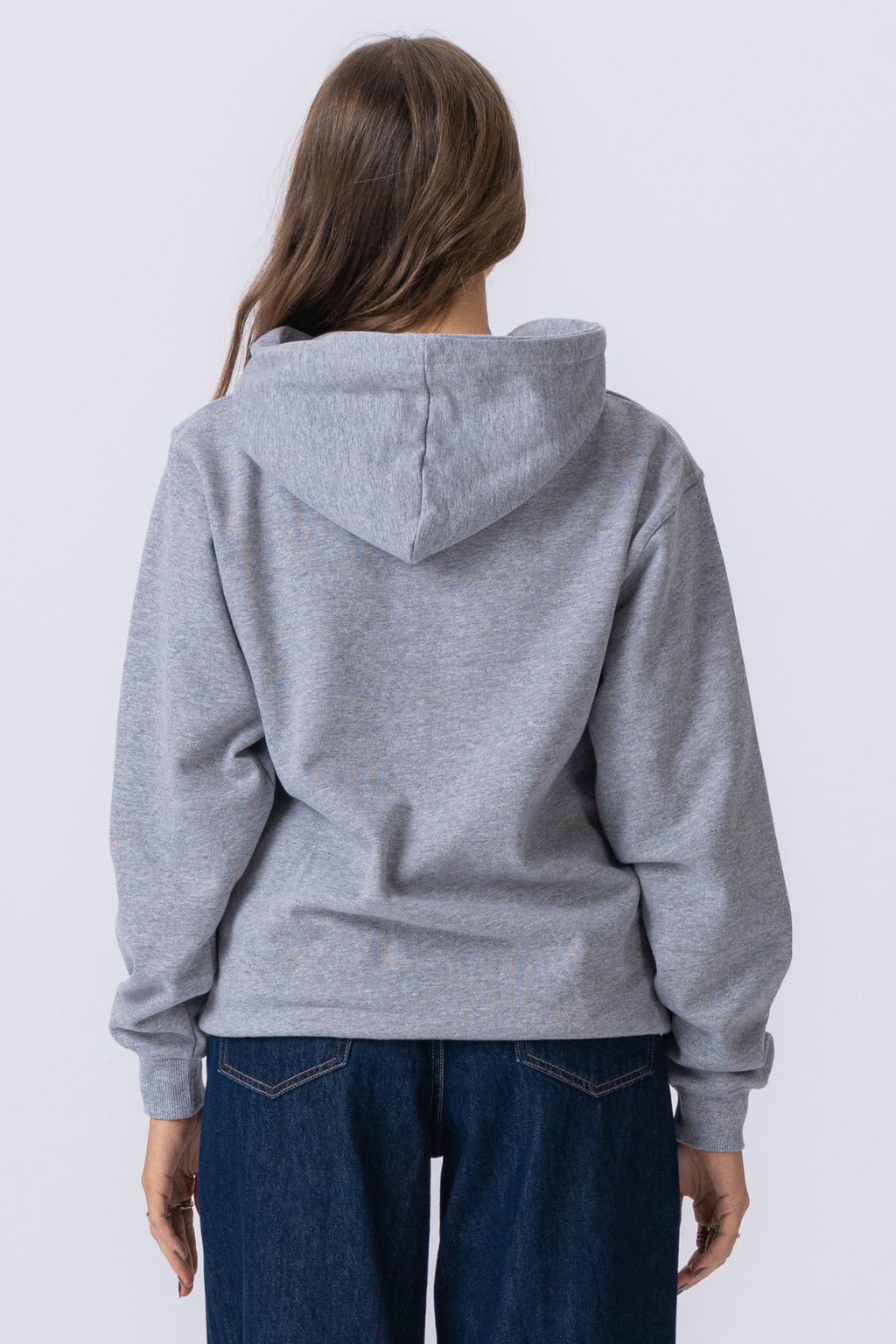 Basic Zip hoodie - grijs