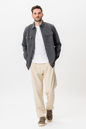 Performance Regular Overshirt - Charcoal