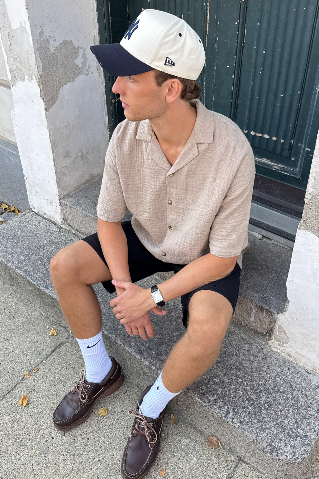 Shirt met korte mouwen - zand