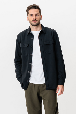 Performance Regular Overshirt - Black
