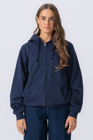Basic zip hoodie - Navy