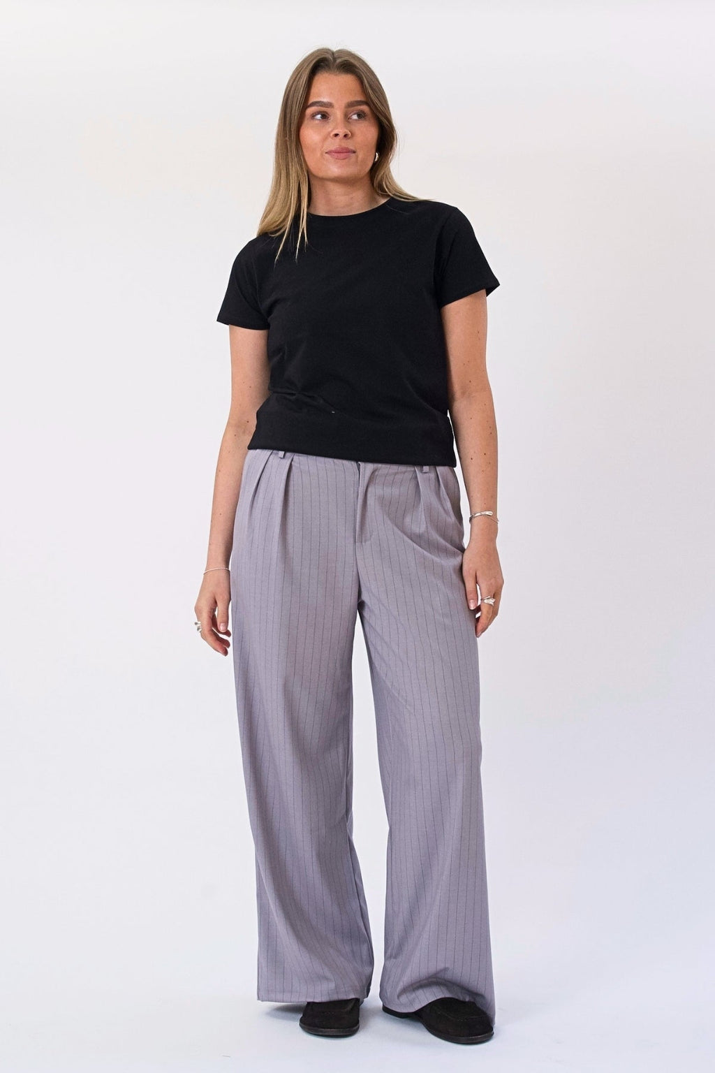 Paloma krijtstreep Pants - Taupe