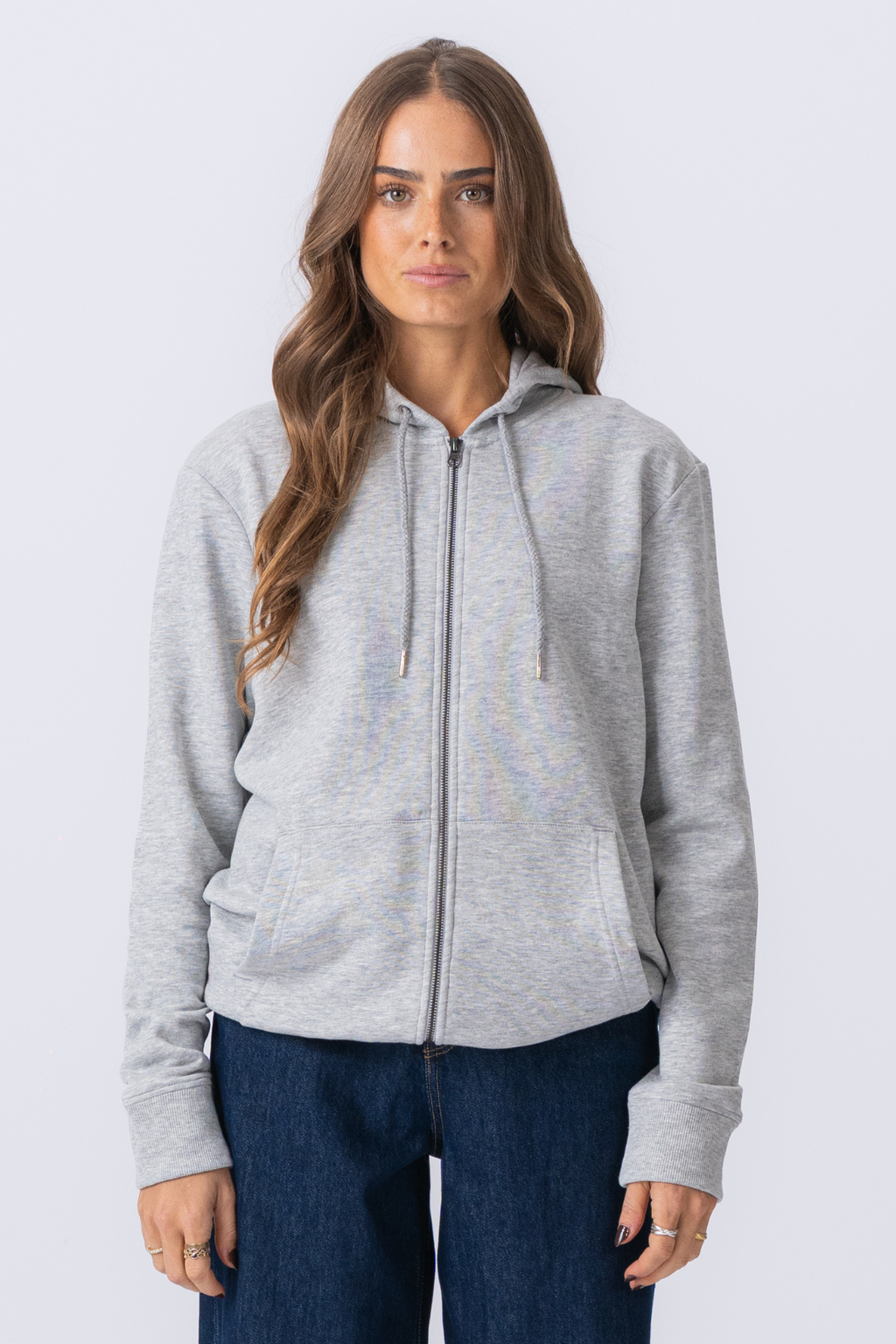 Zip hoodie - grijs