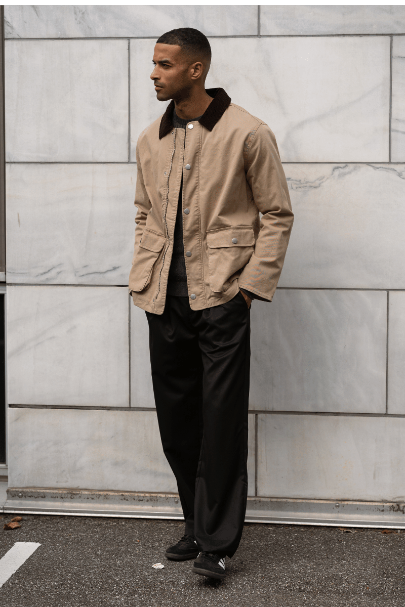 Twill -jas - donker zand