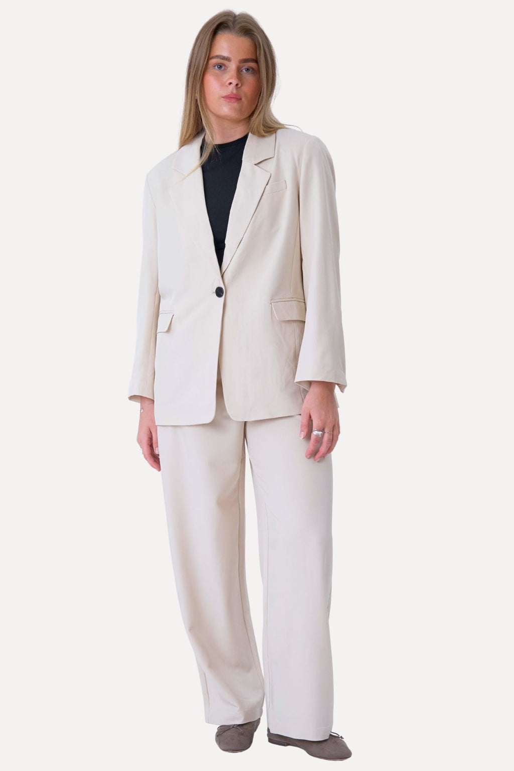 Oversized blazer - beige