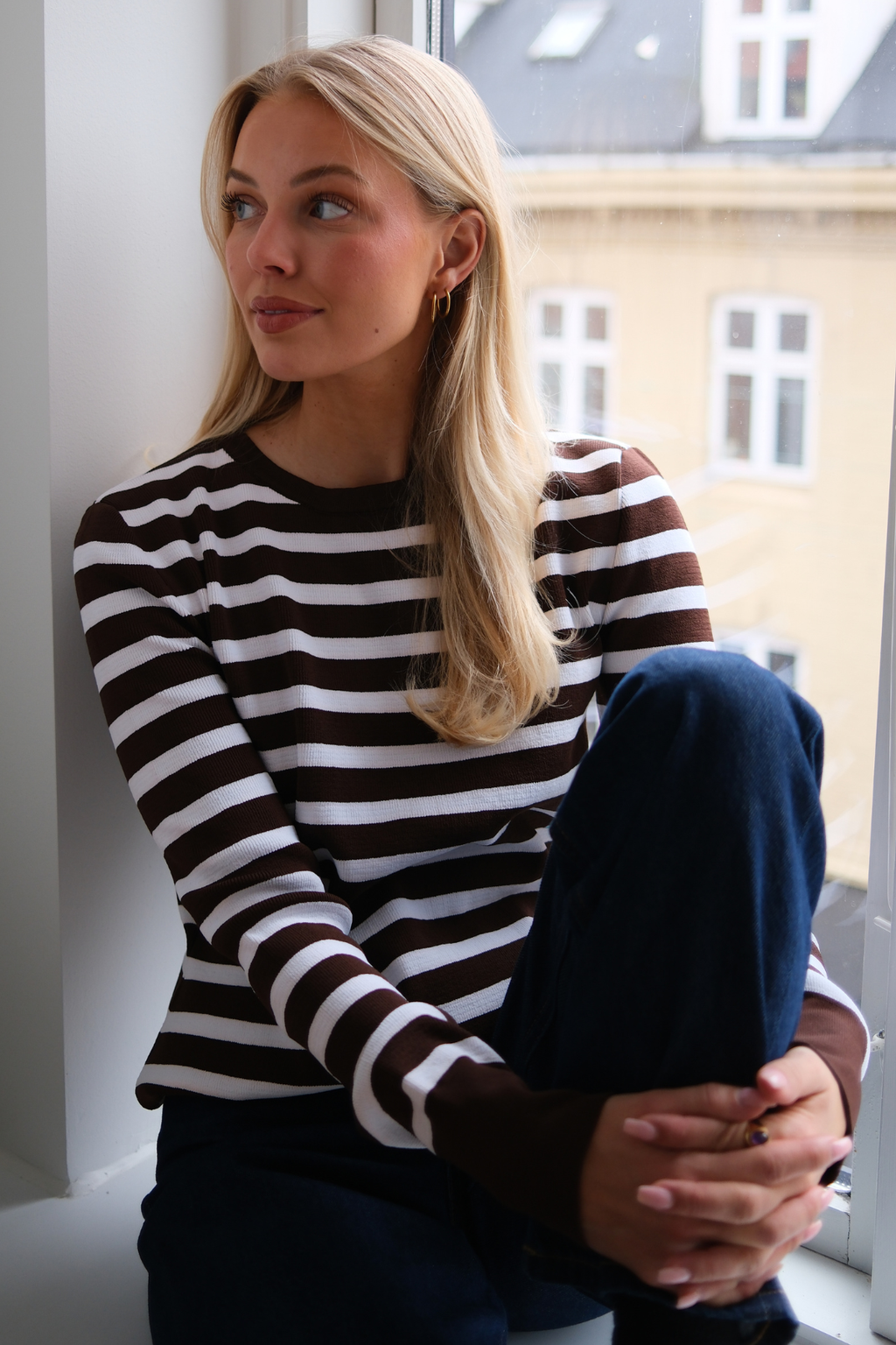 Maja gestreepte shirt - bruin
