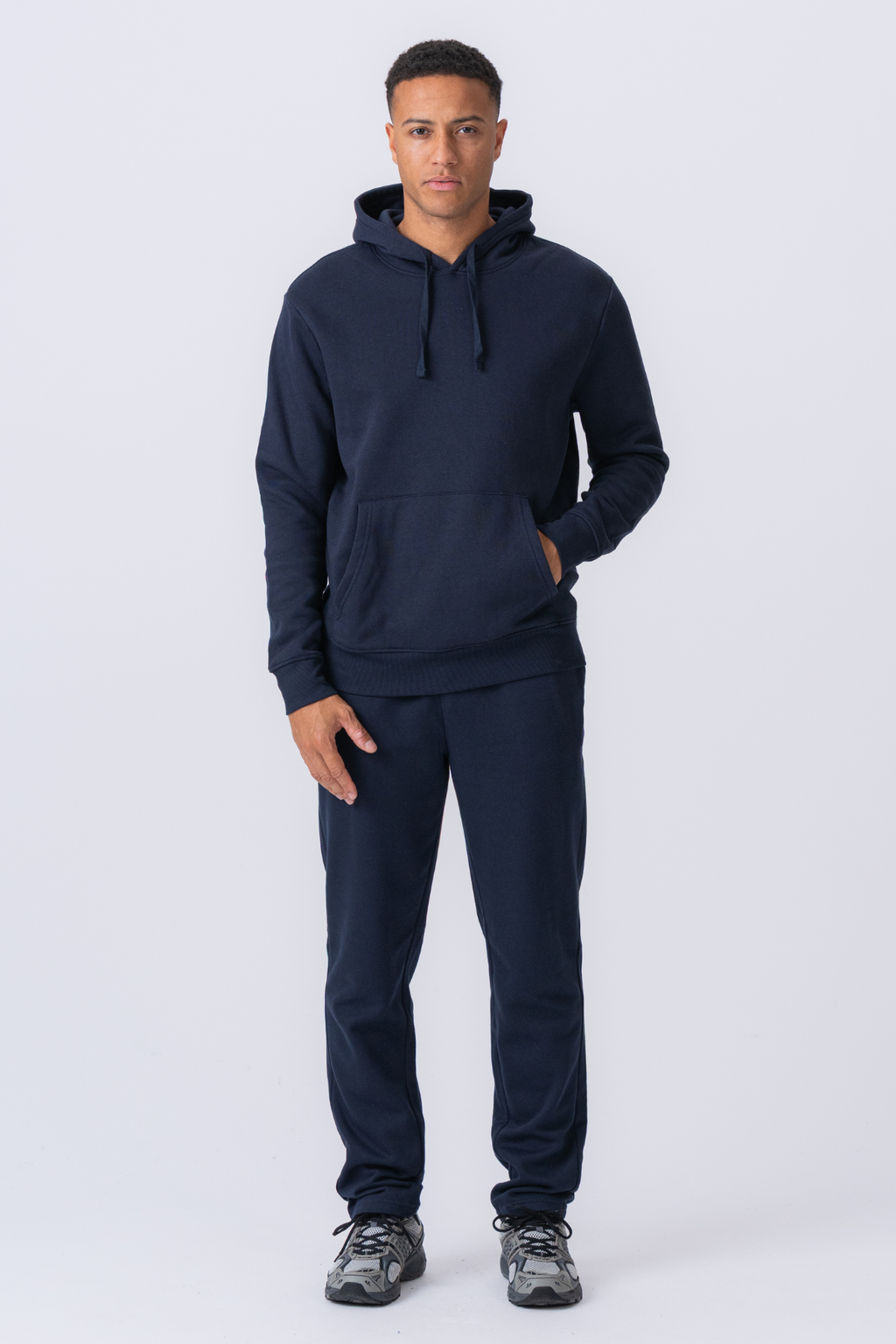 Essential sweatset met capuchon - marineblauw