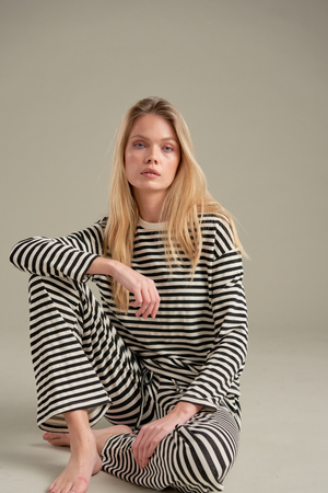 Gestreept shirt - Zwart