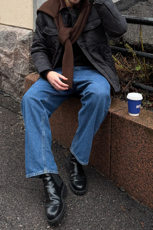 Relaxed Fit Jeans - Dark Blue Denim