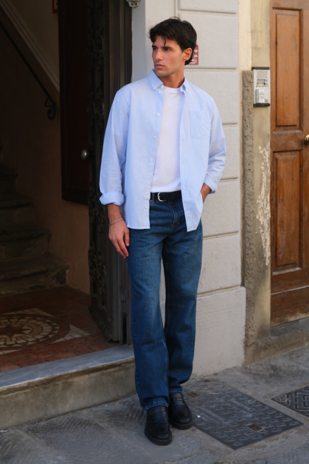 The Original Performance Oxford Shirt - Light Blue/White