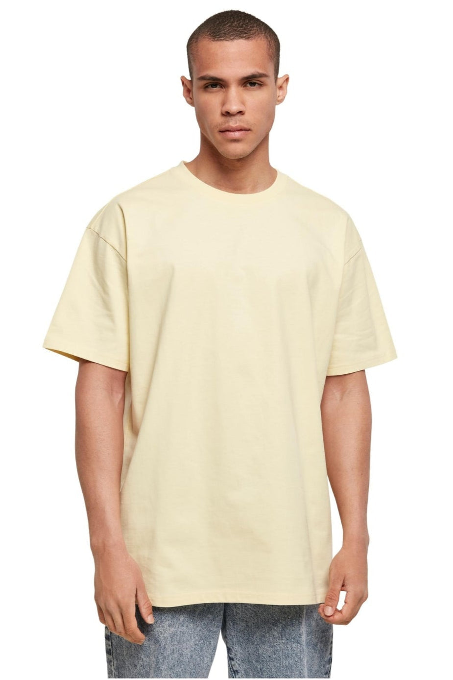Zwaar Oversized T -shirt - zacht geel