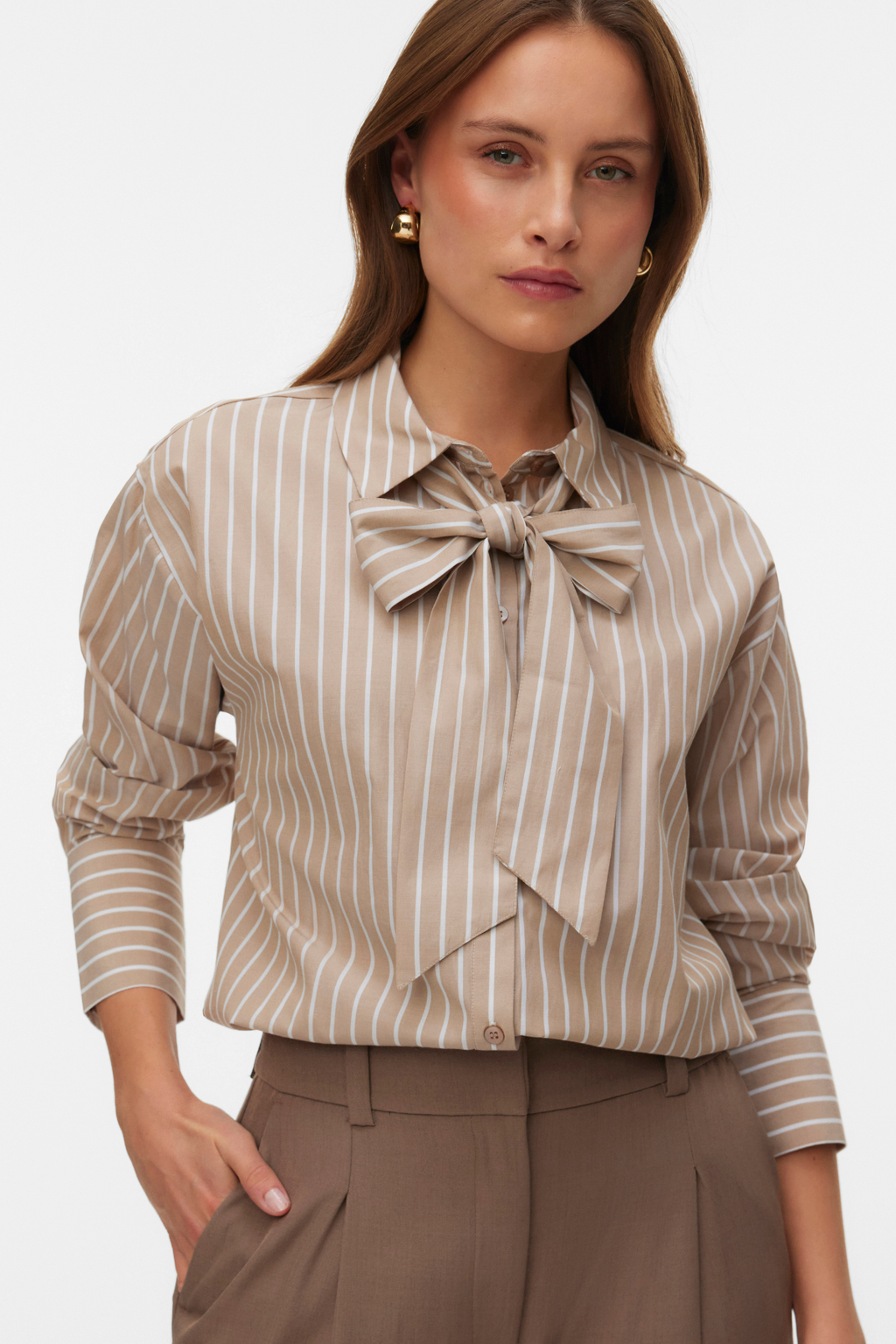 Islunn Bow Shirt - Zilver Mink Sneeuwwitje