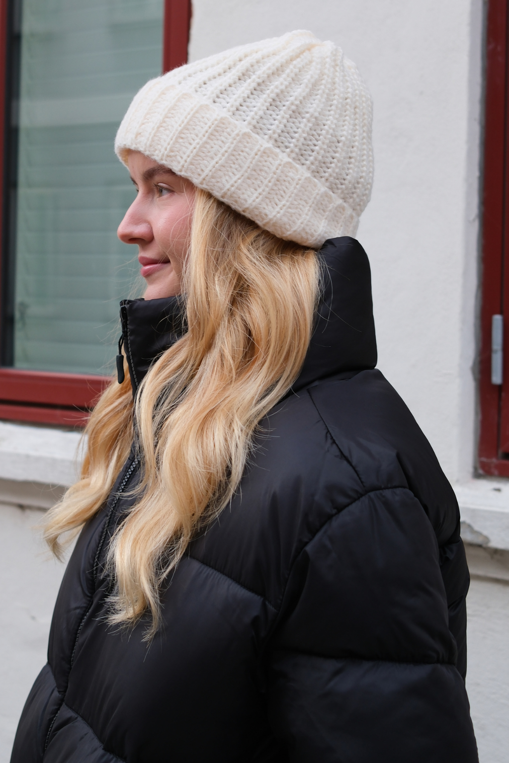 Geribde muts - Licht Beige