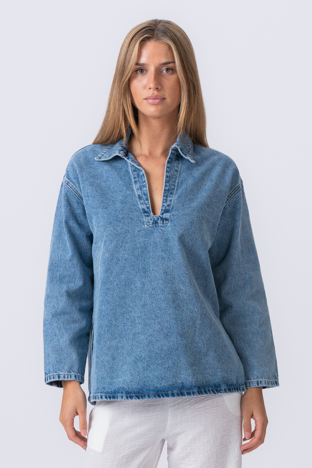 Cassia denim shirt - lichtblauw