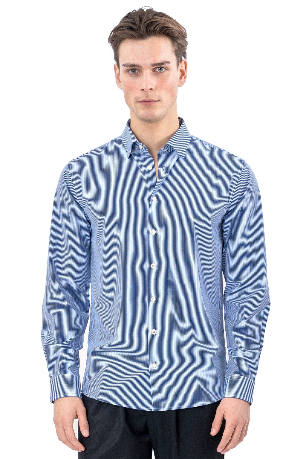 The Original Premium Performance Overhemd - Wit/Marineblauw