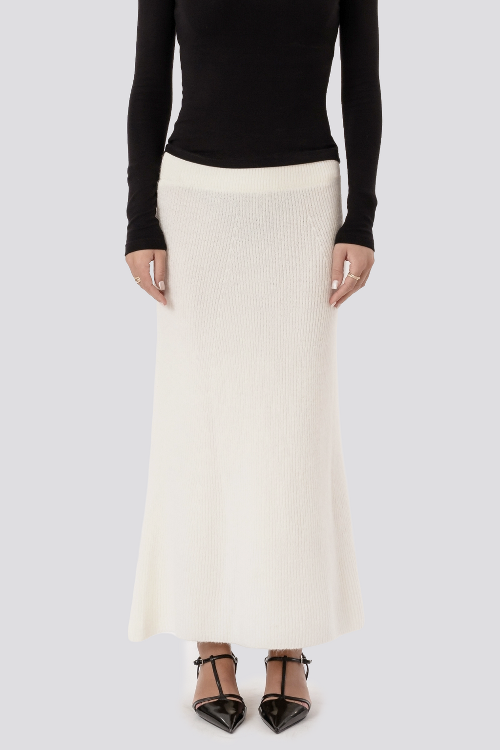 Nova Gebreide Rok - Wit