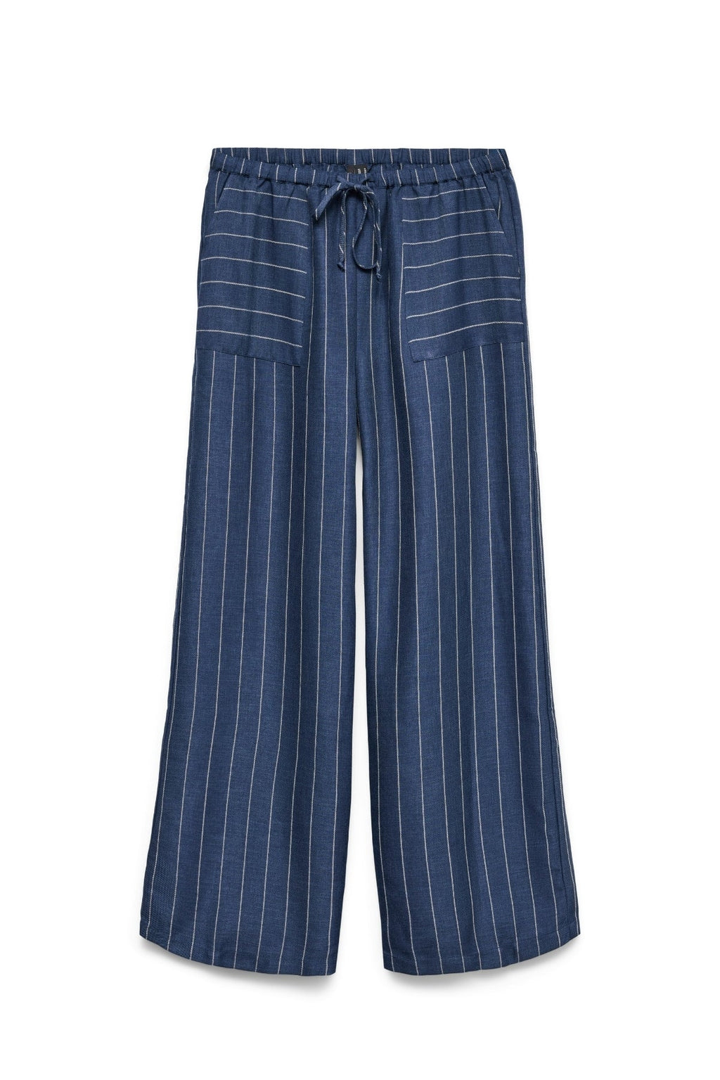 Odette Wijde Broek - Donker Denim / Wit
